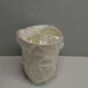 UUJOLY Plastic Small Trash Can Wastebasket, Garbage Container Basket for Bathrooms, Laundry Room, Kitchens, Offices, Kids Rooms, Dorms, (Beige, 1.8 Gallon)