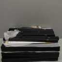 3 Tier Bamboo Shoe Rack Organizer with Free Shoe Horn - Stackable, Free Standing Shoe Shelf for Entryway and Closet, Small Spaces, Black (Upgraded Reinforced Frame) (27" x 11.1" x 19.5")