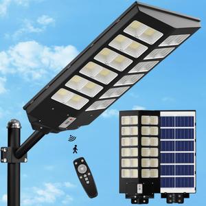 7200W Solar Street Lights Outdoor Motion Sensor Wall Light - 480pcs LED True 9600LM Wide Angle Solar Lights,Waterproof IP66 Street Lights Solar Powered for Playground Yard (7200W)