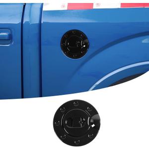 for F150 Gas Cap Fuel Filler Door Tank Cover Trim for Ford F150 2004 2005 2006 2007 2008 Black Exterior Accessories