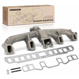 A-Premium Exhaust Manifold Kit W/Gaskets, Studs, Nuts [6Cyl 4.2L] Compatible with Jeep Wrangler 1987-1990, Cherokee 1981-1983, Grand Wagoneer, CJ5, CJ7, J10 & AMC AMX, Concord, Eagle, Pacer, Spirit