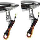 Alipis 1 Pair Motorbike Led Modified Light Retro Indicator Turn Signals Easy Install for Motorcycle Accessory