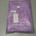 DAAWENXI Women's Sexy V Neck Ruched Button Down Clubwear Night Out Mini Club Dress (Purple, L)