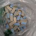 MECCANIXITY 250g Ceramic Mosaic Tiles for Crafts Bulk, Rectangle Light Blue Ceramic Tile for Mosaic Kits Garden Stepping Stone Cup Mat