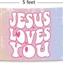 Jesus Loves You Funny Flag for Room 3x5 Ft College Dorm Decor Teen Guys Girls Bedroom Living Room Dorm Home Indoor Wall Decorations