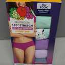 Fruit of the Loom Women's 360 Underwear, High Performance Stretch for Effortless Comfort, Cotton Blend - Hipster - 6 Pack - Size 8