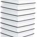 Uonlytech Floor Lamp Shade Rice Paper Vertical Light Cover for Home Bedroom Living Room Decoration Easy Installation Nordic Style (Black)