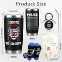 Police Officer Gifts for Men, Academy Graduation Gift Set for Cops Include 20oz Tumbler Socks and Keychain, Funny Law Enforcement Gifts for Graduate Fathers Son, Christmas Birthday Present