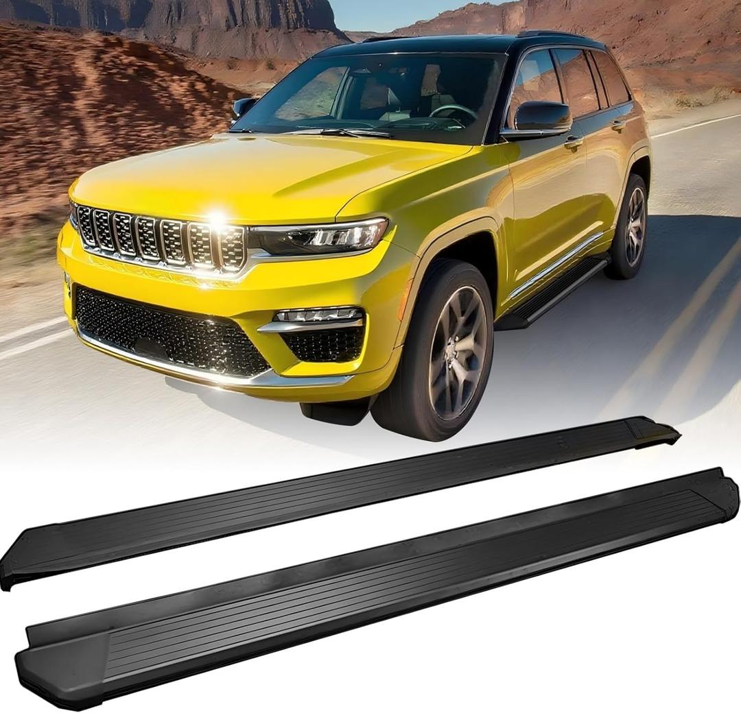 HEKA Running Board Fit for Grand Cherokee 2-Row 2022-2026 (Exclude 4xe) Aluminum Alloy Side Steps Nerf Bars 2 pcs Anti-Corrosion Use It to Clean The Roof