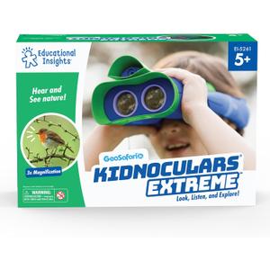 Educational Insights GeoSafari Jr. Kidnoculars Extreme, Kids Binoculars With Audio, Perfect Outdoor Toy For Ages 5+