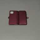 Defencase Compatible with iPhone 14 Case Wallet with RFID Blocking Card Holder for Women and Men, Fashion PU Leather Magnetic Snap Flip Zipper Strap Wallet Phone Case Fit for iPhone 14 6.1", Red