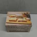 Cheese Grater with Container and Lid,Glass Food Storage Box with Silicone Sleeves,Hand Chopper Graters,for Ginger, Vegetables, Butter, Chocolate & Nutmeg,for Microwave, Dishwasher, Oven