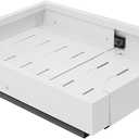 Pull-Out Drawer, Adjustable Length & Width Under Cabinet Drawer Under Sink Organizer with Breathable Holes & Raised Guardrails Under Sink Pull Out Shelf for Kitchen, Bathroom