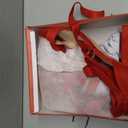 Strappy Heels for Women Chunky Heels High Heeled Sandals with Lace Up Fahsion Casual Nude Block Heel Sandals (Red) 9