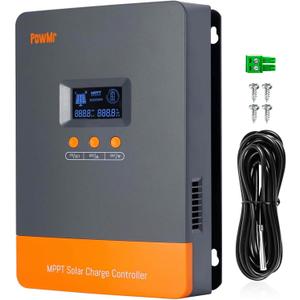 PowMr MPPT 80A Solar Charge Controller 12V/24V/36V/48V Auto, 80Amp Solar Controller Support up to 12 Parallel Connection, Work with Lead-Acid and Lithium Batteries