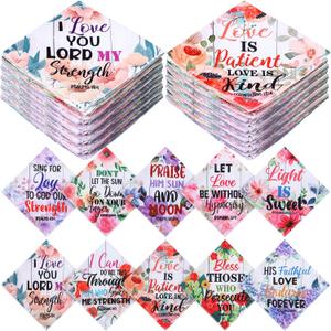 Handkerchiefs for Women Christmas Christian Gifts Floral Religious Inspirational Gifts Bible Verse Gift for Mom, 30 Pcs