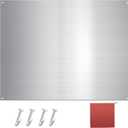 24 x 30 Inch Stainless Steel Backsplash Range Hood Stove Backsplash Back Stainless Steel Sheet for Kitchen Wall Splatter Metal Wall Panels with Screws and Hanging Towel (Silver)