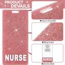 Lanyard for ID Badges Holder, Nurse Lanyard Cruise Ship Lanyards, Retractable Badge Reel Keys Eyeglass Chains for Women,Orange Pink