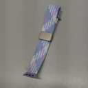 Nylon Sport Loop Watch Bands Compatible with Apple Watch Band Ultra 2 1 49mm 45mm 44mm 42mm 41mm 40mm 38mm, Soft Braided Woven Magnetic Clasp Strap for iWatch Series 10/9/8/7/6/5/4/3/SE,Women Men (Violet)