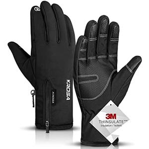 krosa -10℉ Winter Gloves Men Women & Kids, 5-Layer Waterproof Gloves for Cold Weather, Snow Ski Gloves with 10 Touchscreen Fingers XL