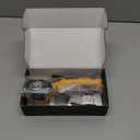 Cordless Electric Scissors: 4V Rechargeable Cardboard Cutter, 3 Blades, Safety Lock & LED Light, Box Cutter for Carton Carpet Plastic Fabric Leather(Yellow