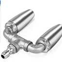 Boltigen Dual Turbo Nozzle Pressure Washer, 360 Rotating Spray Tips for Power Washer, 3.0 Orifice Stainless Steel Twin Turbo Nozzle, 1/4 Quick Connect, 4-6 GPM, 4000 PSI Max (Silver)