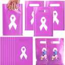4 x Fuutreo 100 Pcs Purple Ribbon Awareness Plastic Treat Bags Bulk Crohn's Warrior Awareness Gift Bags for Items Goody Candy Domestic Violence Overdose Pancreatic Cancer Alzheimer's Disease Decor