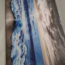 MHARTK66 Large Wall Decor For Office Framed Wall Art For Living Room Modern Bedroom Wall Decor Blue Beach Sun Ocean Landscape Canvas Prints Wall Paintings Seascape Pictures Artwork Home Decor 60x30