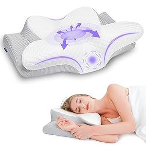 Cervical Pillow for Neck Pain Relief Contour Memory Foam Pillow for Side and Back Sleepers, Advanced Support and Comfort, Promotes Spinal Alignment and Pressure Relief
