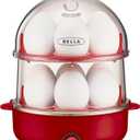 bella Rapid Electric Egg Cooker and Poacher with Auto Shut Off for Omelet, Soft, Medium and Hard Boiled Eggs, 14 Egg Capacity Tray, Double Stack, White