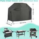 ABCCANOPY Grill Cover Gas Barbecue Oven Cover Outdoor Waterproof and Dustproof Weatherproof Uv Resistance Tear Proof Bottom Buckle Fixation Heavy Outdoor Covers Outdoor Grill Cover 58x24x48 Grey