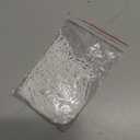 MECCANIXITY Wax Rope Hang Tag String Snap Lock Pins Loop Price Tag Fastener Plastic Tags Ties White 7.8 Inch Pack of 100