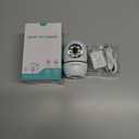 2K Security Camera Wired, 2.4/5GHz Home WiFi Camera, 360 PTZ Baby Monitor with Color Night Vision, Motion Detection, 2-Way Audio, Compatible with Alexa (Black (Wall Mount))