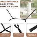 Elevon Hammock Stand, Heavy Duty Adjustable Steel Hammock, 9-Foot, 450-Pound Capacity, Weather Resistant and Easy to Assemble