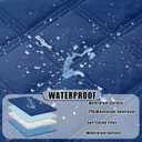 Smiry Waterproof Dog Bed Cover Blanket 52x82, Soft Reversible Pet Blanket, Washable Leakproof Cats Dogs Couch Cover for Sofa, Couch, Furniture, Navy/Blue