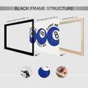 Blue 8 Ball Poster, Lucky Me Lucky You Lucky Us Quote Canvas Wall Art, Playful Billiards Balls Picture Print, Retro 8ball Pool Painting for Bar Cart Game Room Man Caves Wall 12x16in Unframed