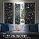 rabbitgoo Window Privacy Film Rainbow Film Decorative Window Sticker, 3D Static Stained Glass Cling Tint for Room Darkening Day Sleep, Black, 29.5 x 157.4 inches