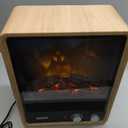 shinic Electric Fireplace Heater, 3D Flame Effect & Sound (Oak), 11.8" x 6.1" x 14.7"