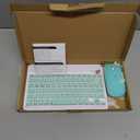 Rechargeable Bluetooth Keyboard and Mouse Combo for iPad, Ultra-Slim Portable Wireless Mouse Keyboard for iPad Pro Air Mini iPhone Samsung Tablet Cell Phone Android, iPadOS/iOS 13 and Above (Green)