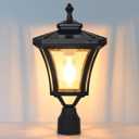 Outdoor Solar Lamp Post Light, WG4345Q-A Dusk to Dawn Bright Colored LED Waterproof 3-Inch Aluminum Post Light for Pole Deck Yard Garden Gates Patio Walkway, 18 x 7.68 x 7.68 inches