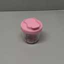 Cute Pill Organizer,Pill Dispenser with 7 Large Compartments,Portable Pill Bottle Box with Wide Opening for Easy Use, Anti-Mix Pills Organizer for Travel,Includes 20 Pcs Sticky Labels, Pink