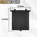 2PCS Car Window Shades for Baby, 20"×20" Retractable Car Shades for Side Window with Suction Cups, Blocks Heat & UV Rays Glare Protection, Baby Auto Accessories for Cars House Office Window (X-Large)