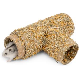 Niteangel Creative & Composable Hamster Tunnel: - DIY & Build Unique Tube Burrow as Hideout for Small Sized Animals Like Hamsters Mouse Gerbils Mice (T-Shape)