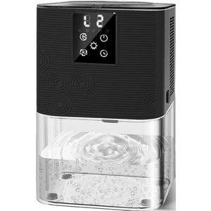 Dehumidifier,MTOX 3L/105 oz (1000 Sq Ft) Small Dehumidifiers for Rooms, Bathroom, RV, Quiet with Auto Shut-Off, Timer, 3 Modes, Removable Filter & Aromatherapy Box, 7-Color LED (Black)