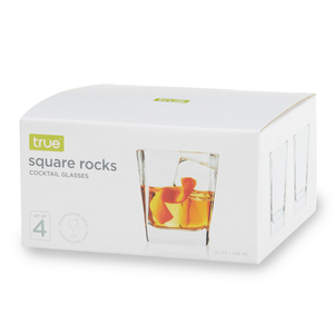 True Square Shot Glasses, Reusable Shot glasses, Perfect For Whiskey, Vodka, And Tequila, Party Shot Cups, Set Of 4, 10 OZ