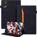 Case for Lenovo Legion Tab Gen 3 / Legion Y700 (2025) 3rd Generation TB-321FC 8.8 inch, Retro Folio Shockproof Protective Cover with Card Slots & Kickstand -Black (Lenovo Legion Y700 (2025) 8.8 inch, Black)