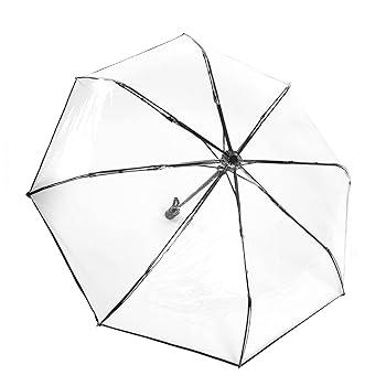 Clear Umbrella, Transparent Folding 38. 6x22. 4in Bubble Bubble Umbrella Adult Clear Umbrella Wedding with Frosted Handle for Business and Daily Life Use
