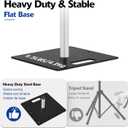 Hecis Pipe and Drape Backdrop Stand,8ft x 10ft Backdrop Stand, Adjustable Metal Heavy Duty Wedding Background for Parties Birthday Party Baby Shower Wedding Decorations