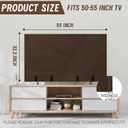 TV Cover for Moving, Fits to 50"- 55" Flat Screen TV Moving Cover, Dustproof Coffee Felt TV Screen Covers, Anti-Scratch TV Bags for Moving with Bottom Strap for House Moving, Home Renovation
