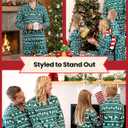 PATPAT Family Christmas Pajamas Matching Sets, Button-Down Pjs Includes Buffalo Plaid Socks Cozy Pajamas for Family (XL)